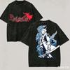 2026 New Harajuku Style Oversized Retro Loose Washed Unisex Personalized T-shirt For Fans of Devil May Cry