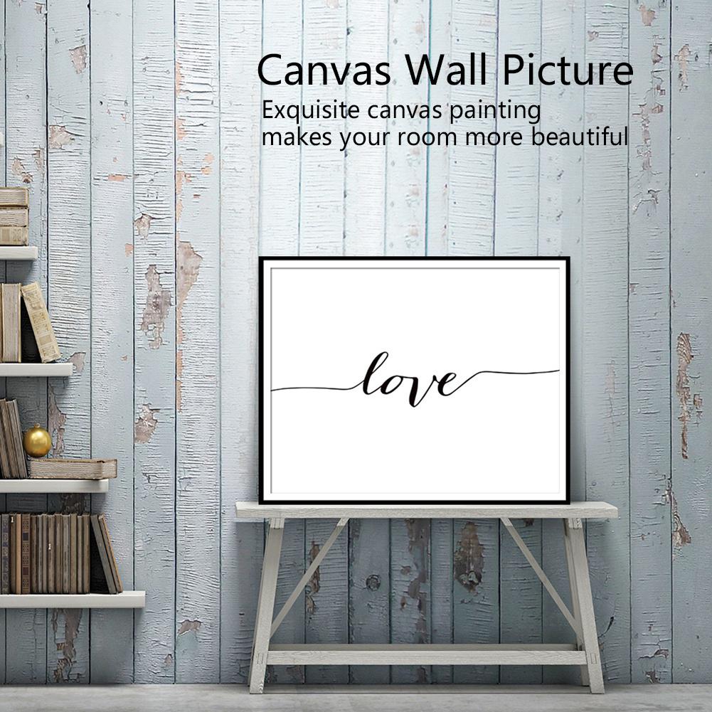 3Pcs 21x30cm Simple Abstract Drawing Hand Letter Wall Art Canvas Painting Picture Decoration