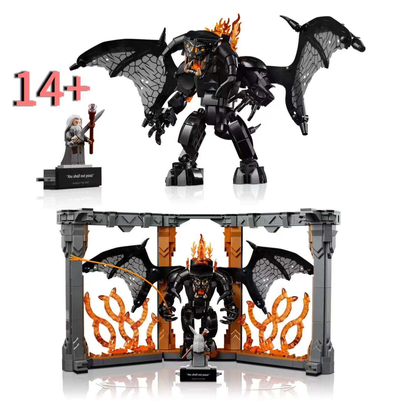 

Creative 10367 Balrogs Book Nook Model Building Blocks Creative Bricks Home Decoration Toys For Kids Christmas Birthday Gifts NO BOX