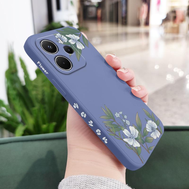 Encounter Flowers Phone Case For Xiaomi Redmi Note 14 13 12 12S 11 11S 10 10S 9 9S 15 15C 14C Pro Plus 4G 5G Liquid Silicone Cov