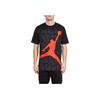 Jordan Aj Xx9 Jumpman Stripe Pattern Print Crew Neck Short Sleeve T-shirt Men Tops Black 678360-011