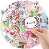 50 Cute Cartoon Cute Axolotl Notes Luggage Water Cup Skateboard Doodle Decorative Stickers