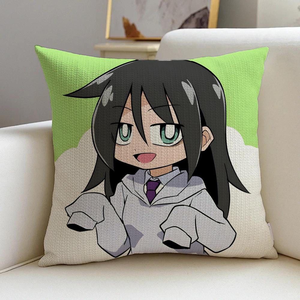 A-Watamote Cushion Cover Natural Linen Pillowcase Set, All-In-One Decor For Sofa, Bedroom & Chair
