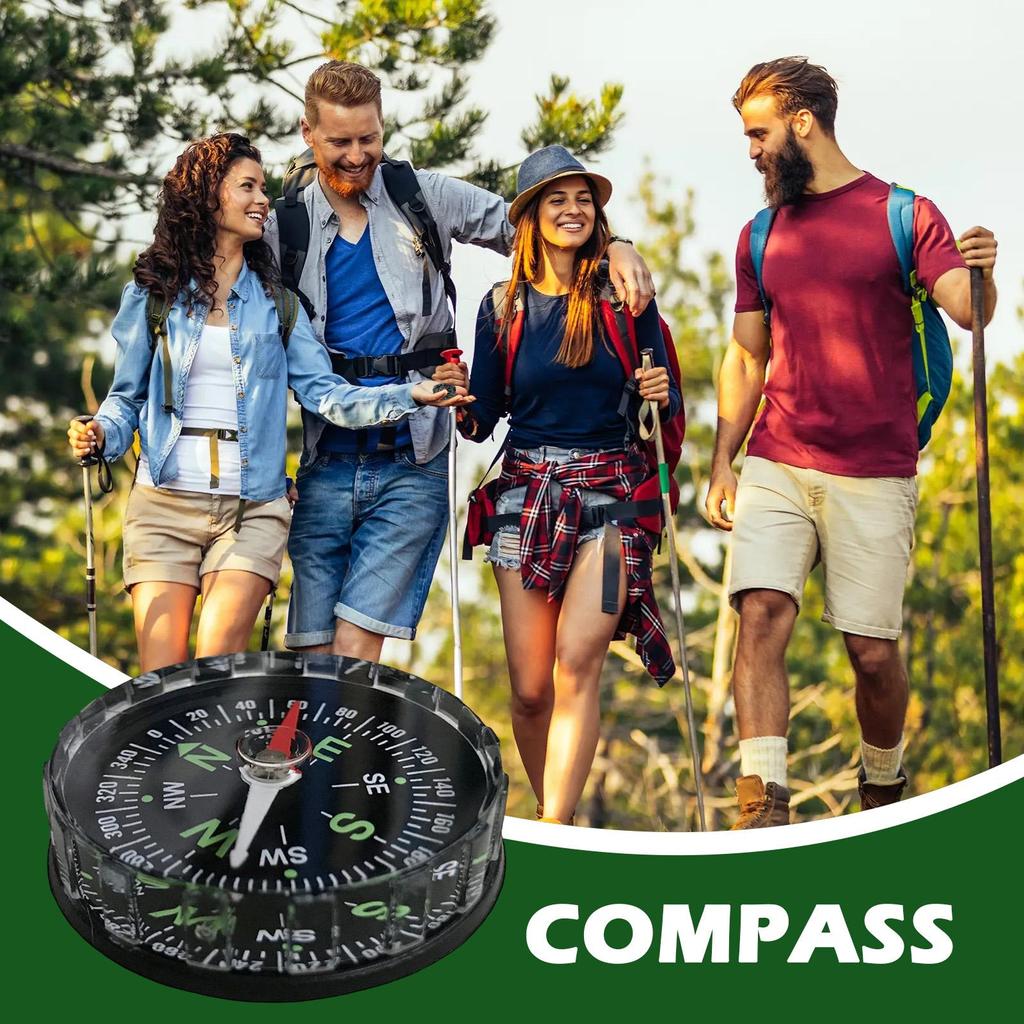 Hiking Compass Waterproof Multifunctional Sighting Navigation for Survival Orienteering Hiking Mountaineering Outdoor Sports
