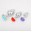 Rose Flower Metal Anal Plug Male and Female Anal Masturbation Toys Alternative Adult Sex Toys  Dildo for Anal   Rose Sex