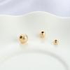 14K Gold-Plated Frosted Glitter Round Beads for DIY Jewelry Making