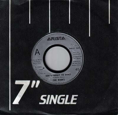 7inch Record KINKS - Don't Forget To Dance ARIST524 Arista 1983 UK Rock Used