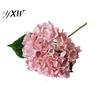 Realistic Fake Flowers Artificial Hydrangea with Green Leaves Stem Flower Wedding Faux Decor Home Office Table Centerpiece Floral Branch Arrangement
