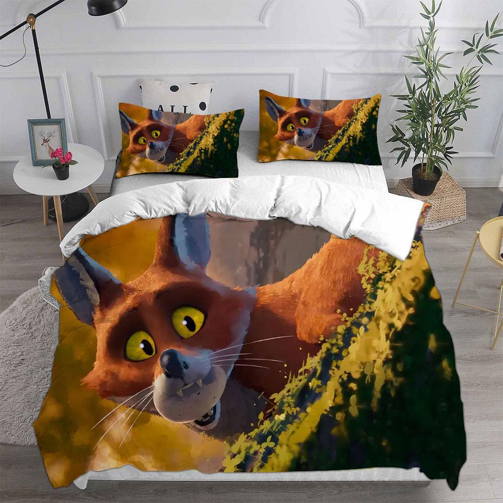 The Wild Robot (2024) Bedding Sets Bed Cover Comforter Duvet Cover Pillow Case 2-3 Pieces Sets Kids Adult Bedroom Decor