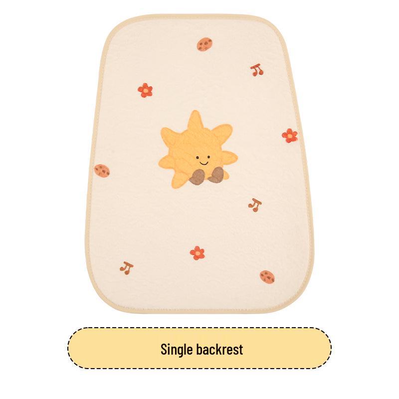 Cute Striped Winter Plush Car Seat Cushion for Nissan and Land Rover Models