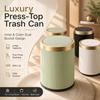 Odor-Sealing 12L Garbage Bin Press Type Living Room Dustbin Kitchen Trash Can  Garage Toilet