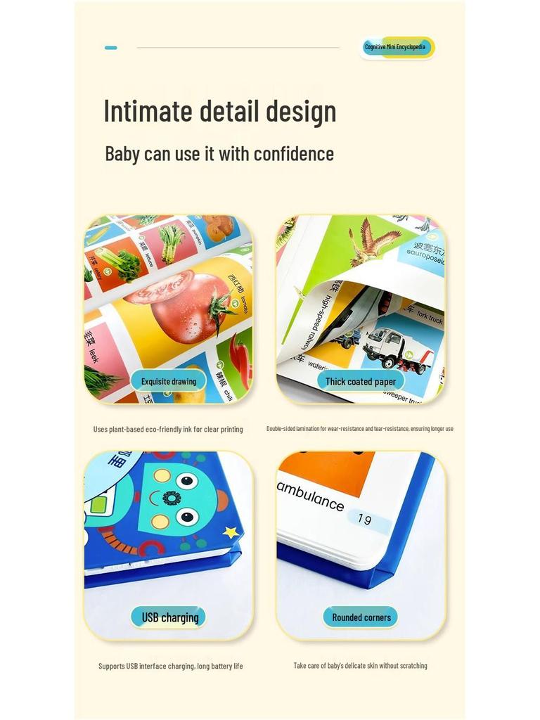 Bilingual Audio Book Learning Toy: Interactive Early Education Machine for Children