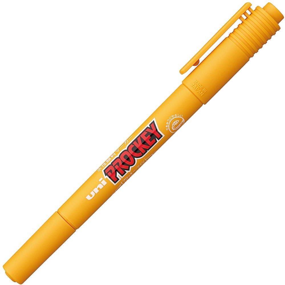Mitsubishi Pencil Sign Extra Fine Fine Упаковка из 10 ручек на водной основе, Pro-Quick Twin, + Наконечник, Охра, PM120T.19,