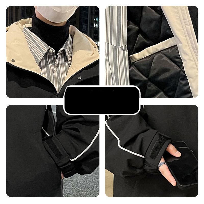 Gepolsterte Kleidung Herren Herbst und Winter Neu Übergröße Herrenbekleidung Locker Warme Baumwollkleidung Kapuzenjacke