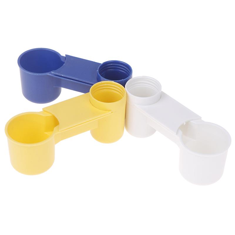 Plastic Pet Drinker Bowl Portable Water Bottle Feeding Cat Chicken Pigeon Parrot Hamster Double Nozzle Water Guide For Bird