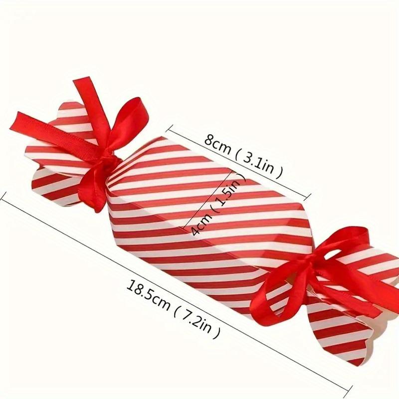 20 db Karácsonyi Cukorka Ajándékdoboz Szalagcsomagolással, esküvők, születésnapok, házavató, karneválok, újév többfunkciós parti ajándékdoboz