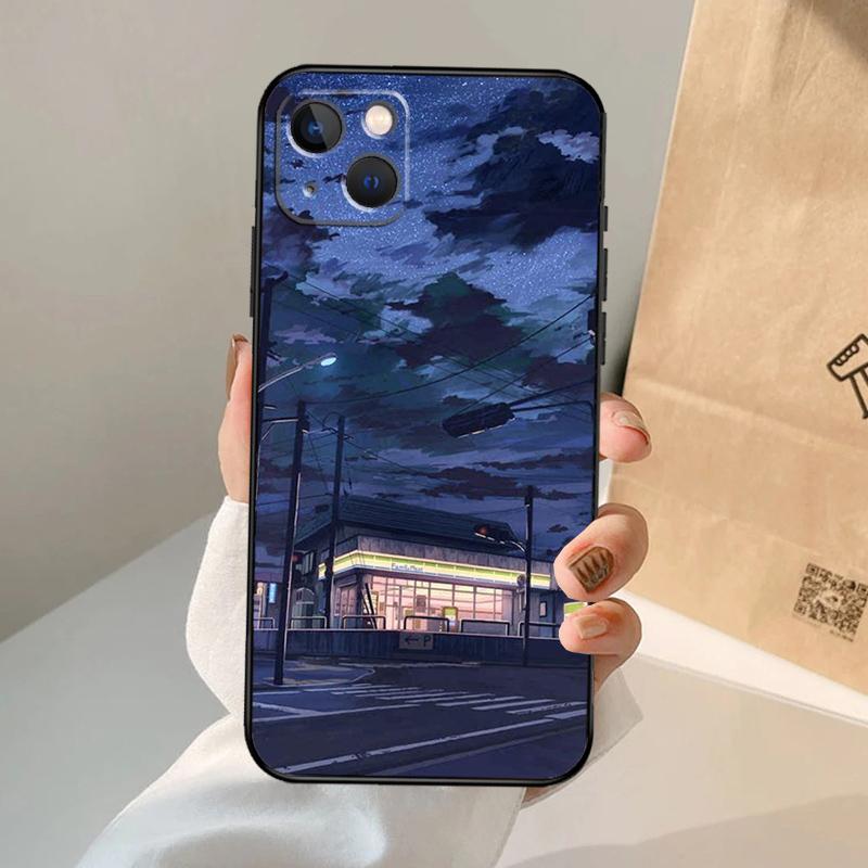 Manga Anime Street Phone Case For iPhone 17 Air 16 14 13 12 11 15 Pro Max 13 12 mini 15 16 Plus 16e Cover Coque