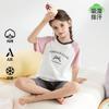 Yingbolun Summer Girls' Cotton Short Sleeved Shorts Set Girls' Home Clothes Girls' Big Girls' Pajamas