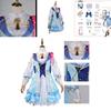 Halloween Carnival Party Costume Genshin Impact Kamisato Ayaka Cosplay Wig Dress