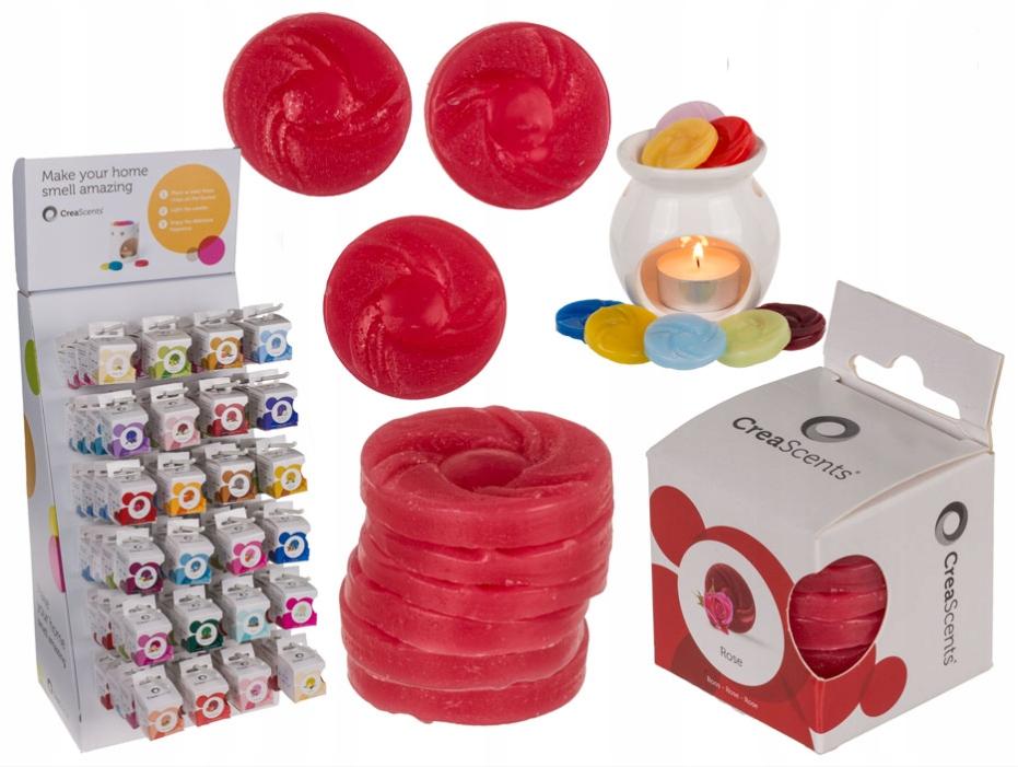 Scented Wax Melts for Burners, 6 Discs: Rose