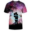 Summer New Love 3D Printed Men's and Women's Short Sleeves Loose and Slim Half Sleeve Shirt
