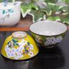 Waza No Kura Pair Rice Bowls - Stylish Japanese Tableware - Kutani Ware Couple's Rice Bowls - Sakura Design - High-Quality Ceramic Tableware - Made In