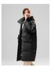 Women's Mid-Length Hooded Down Coat - Korean Style, Plus-Size, Thick Winter Outerwear