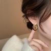 Vintage C-shaped Maillard contrasting ear buckles fashion French court style earrings vintage antique earrings