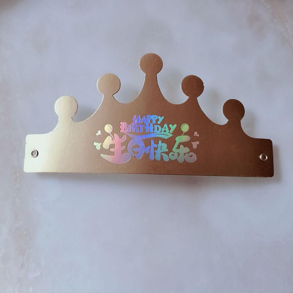 Adjustable Happy Birthday Hat Red Paper King Hats Fashion Party Hat