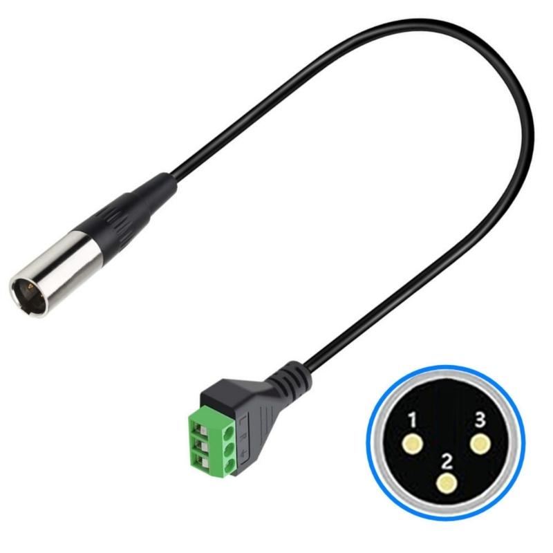 

3Pin XLRs Female Male to Terminals Block Connector Cable for Sound Equipment and Live Performances 1