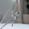 Fisherman Fishing Balance Artistic Crafts Home Decoration Display Model for Living Room/Study Room