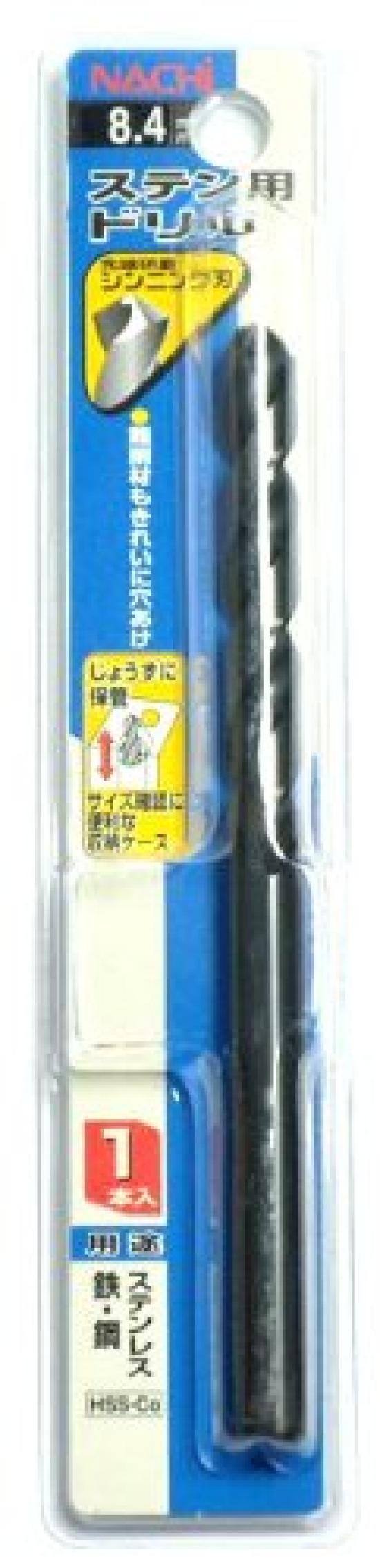 

NACHI Stainless Steel 1 Drill, Piece, 8.4mm (Metal/Metalwork)