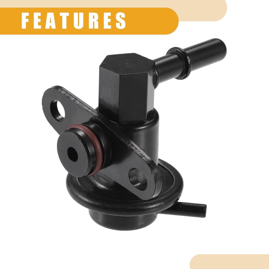 Fuel Injection Pressure Regulator No.35301-39410 - Car Fuel Pressure Regulator - for Kia Sorento 2003-2006 Metal Black - 1 Pc