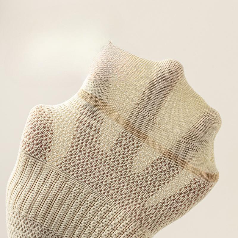 Women's Summer Thin Boat Socks, Summer Mesh Breathable, Anti-slip, Non-dropping, Shallow Mouth Invisible Socks, Boneless Women's Socks