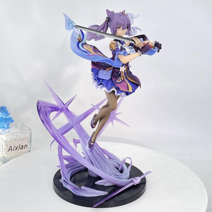 32cm Genshin Impact Klee Hibana Knight Anime Figure Kamisato Ayaka Pvc Action Figure Collection Model Doll Child Kid Gifts
