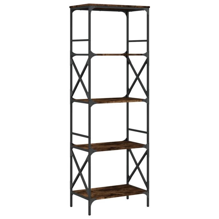 VidaXL Bibliothèque à 5 niveaux chêne fumé 59x35x171 cm 837624