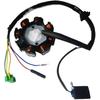 8 Pole 5 Wire DC Fired Magneto Stator Compatible With 4 Stroke Scooter Moped ATV Go Kart GY6 125 150 Cc 152QMI 157QMJ 1P57QMJ