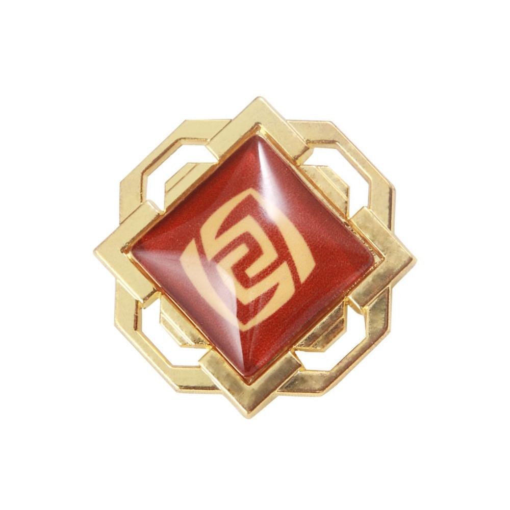 Game Genshin Impact Metal Brooch Pins Primogem Xiao Mask Vision 7 Element God's Eye Weapons Luminous Badge Cosplay Prop Jewelry