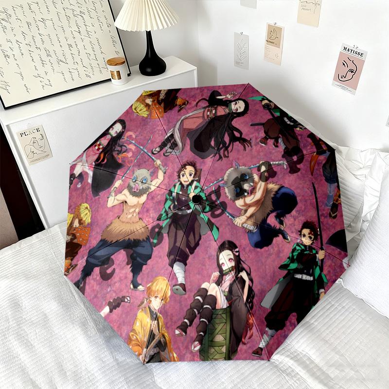Japanese-style cartoon Demon Slayer Kamado Tanjiro & Kamado Nezuko umbrella including home travel and outdoor activities Multi functional umbrella 24