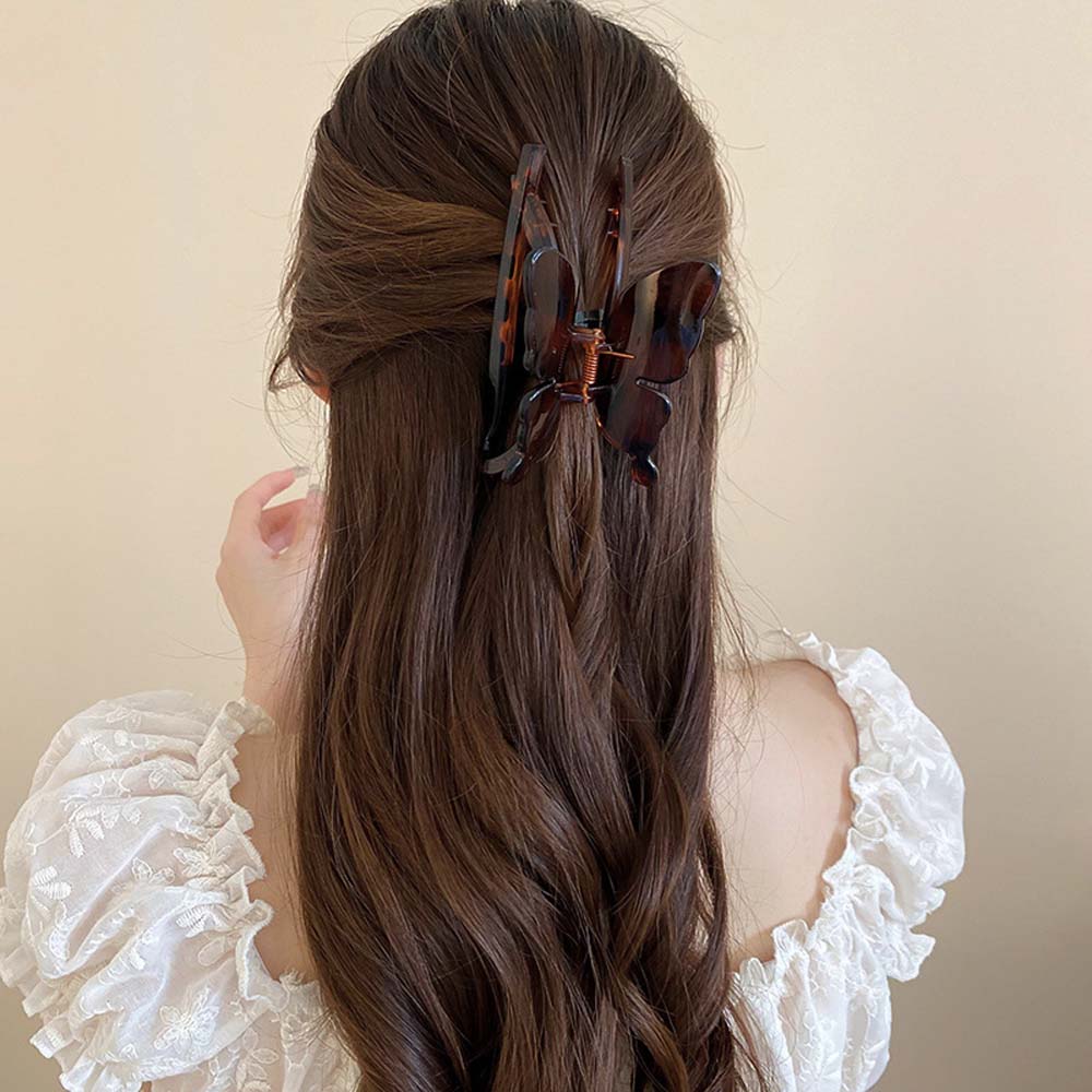 

Животные Бабочка Заколка для волос Акриловая Большая Акула Заколка для волос Креативная Бабочка Ежедневная зелёный