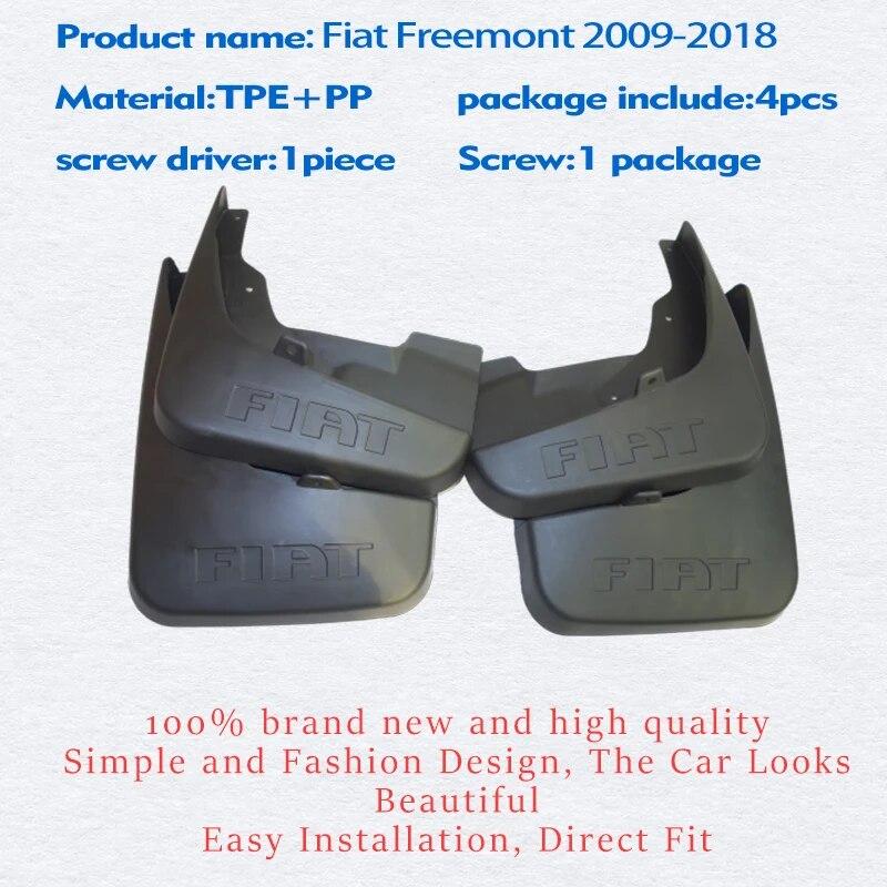 2009-2018 Mudguard FOR Fiat Freemont Mud Flap Guard Splash Mudguards Mudflaps Car Accessories Auto Styline Front Rear 4pcs
