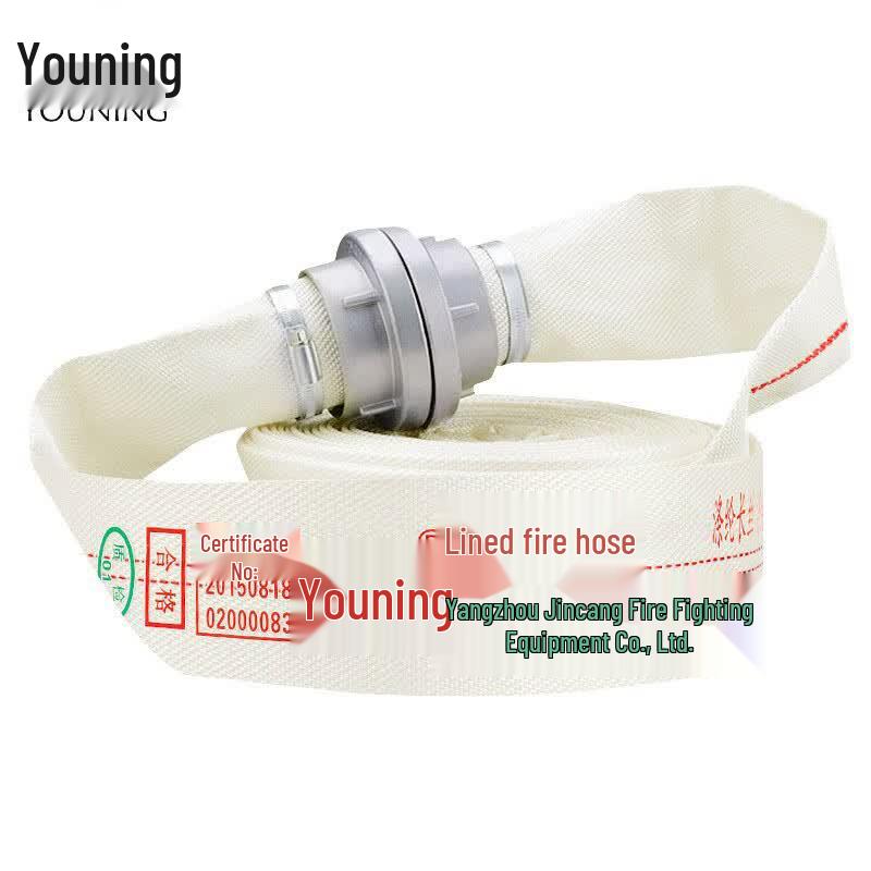 Youning Lined Fire Hose with Connector 8-65-25 (2.5 inch, 25m)