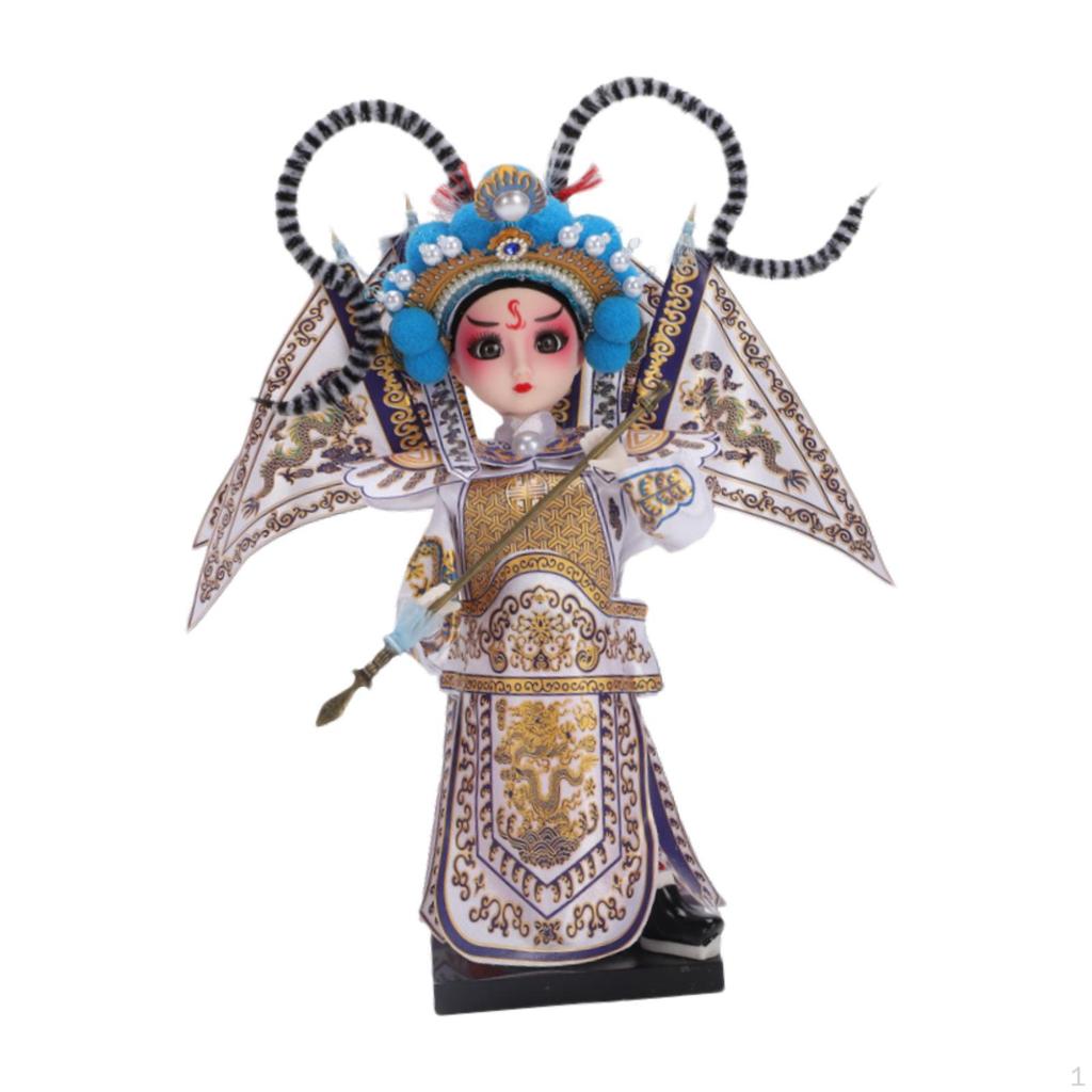 Lalka z opery pekińskiej, ozdoba w stylu chińskim, centralna część rzeźby, dekoracja stołu