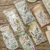 60-Piece Vintage Botanical Sticker Pack, Retro Plant Designs for Handmade Decoration & Journaling