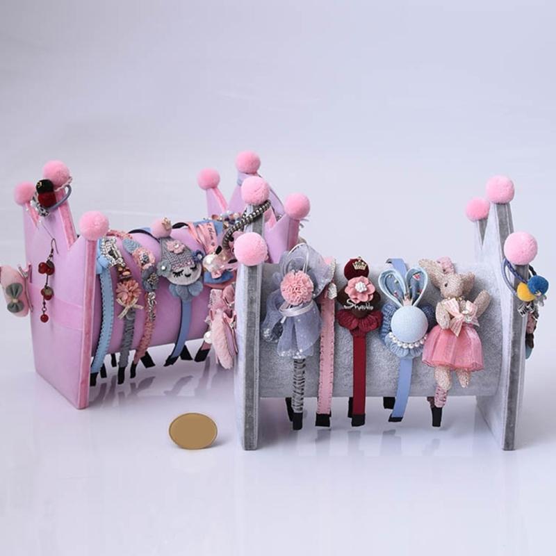 Elegant Hair Jewelry Holder Hairbands Holder Hair Clip Holder Earring Storage Stand Soft Plush Texture for Hairband