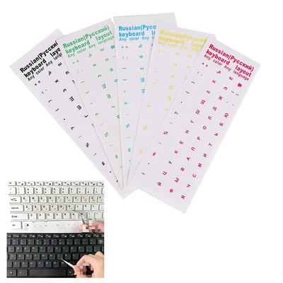 Universal Russian Transparent Keyboard Stickers for Laptop Letters Keyboard Cover for Notebook Computer PC Dust Protection
