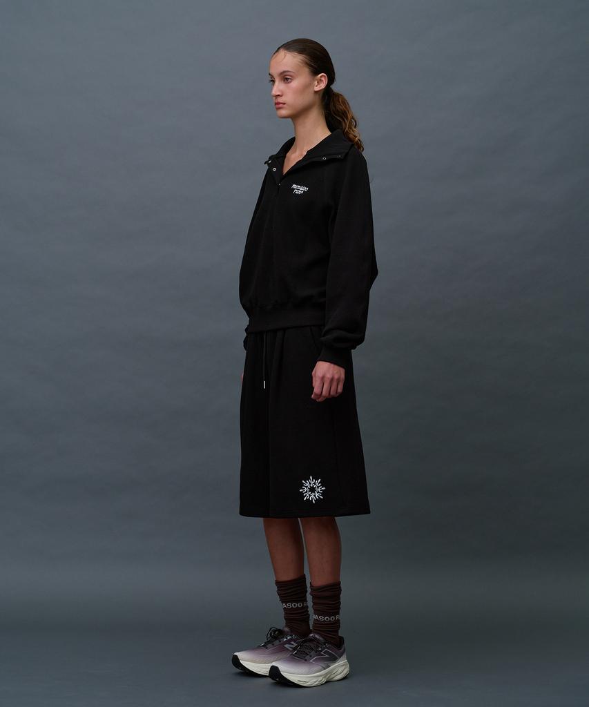 Minasu Waffle Sweat Training Bermuda Pants_Black