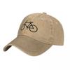 Bike Silhouette Washed Baseball Cap Cyclist Logo Streetwear Trucker Hat Summer Women Outdoor Casual Snapback Cap