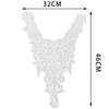 White Sequin Embroidery Decorative Front Neck Lace Fabric Flower Diy Pair Neck Wedding Dress Neckline
