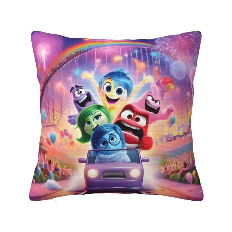 Benutzerdefinierte Cartoon Inside Out Anime Kissenbezug 45x45cm Dekor Zuhause Mode Kawaii Disney Film Kissen für Sofa Quadratischer Kissenbezug